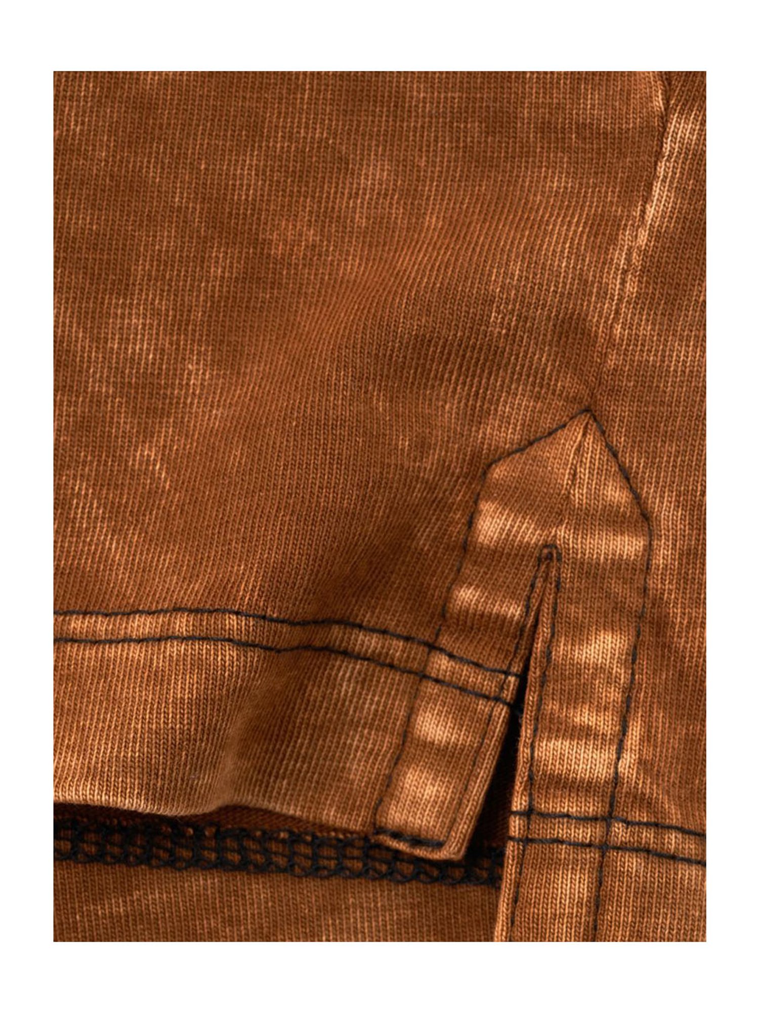 Angel & Rocket Boys Brown Solid T-Shirt