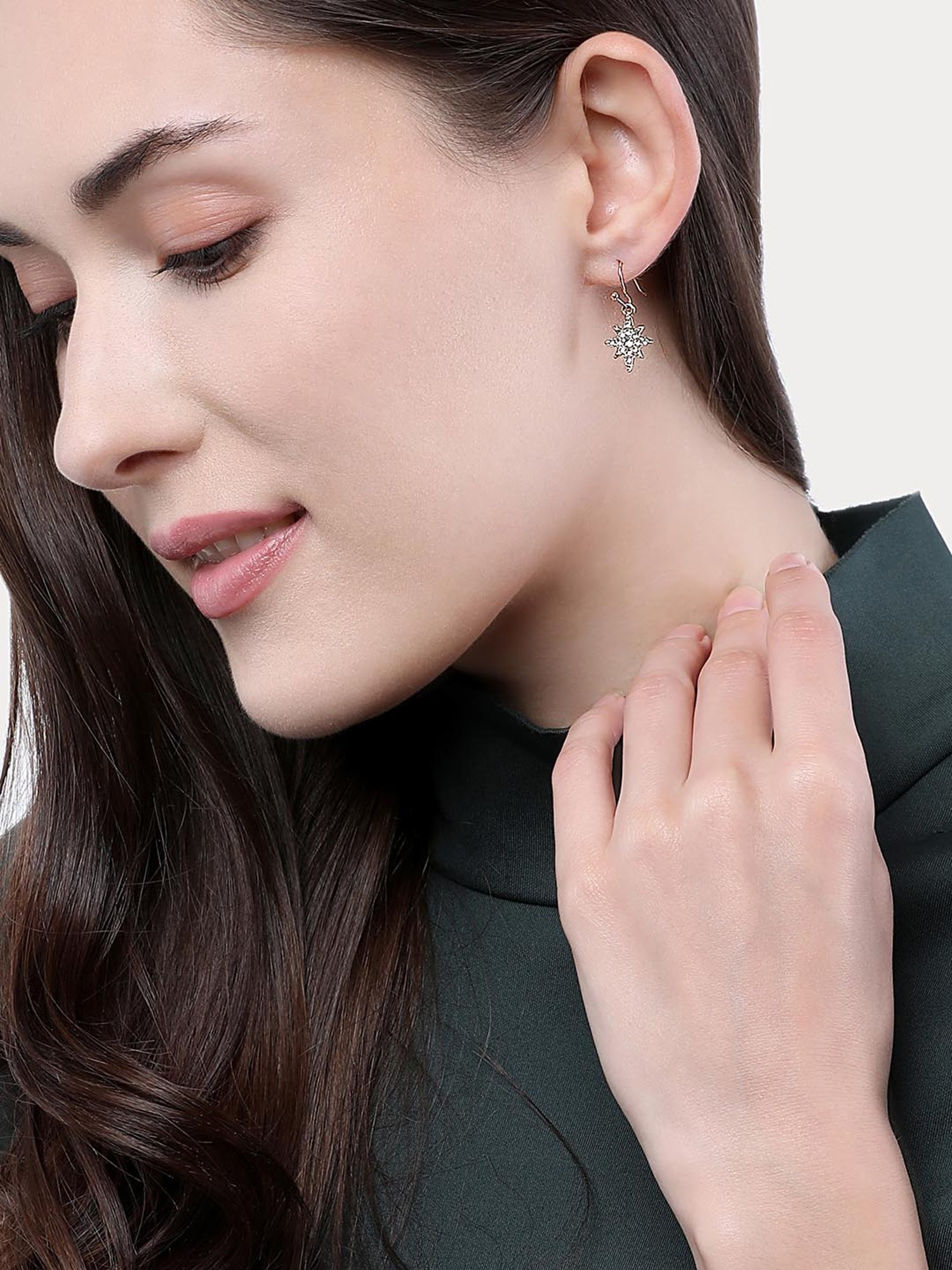 Accessorize London Star Golden Drop Earrings