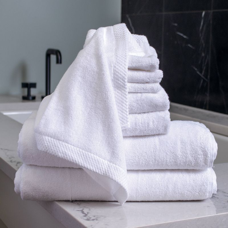 3pc Eco Melange Rayon from Bamboo Cotton Bath Towel Set Charcoal - BedVoyage