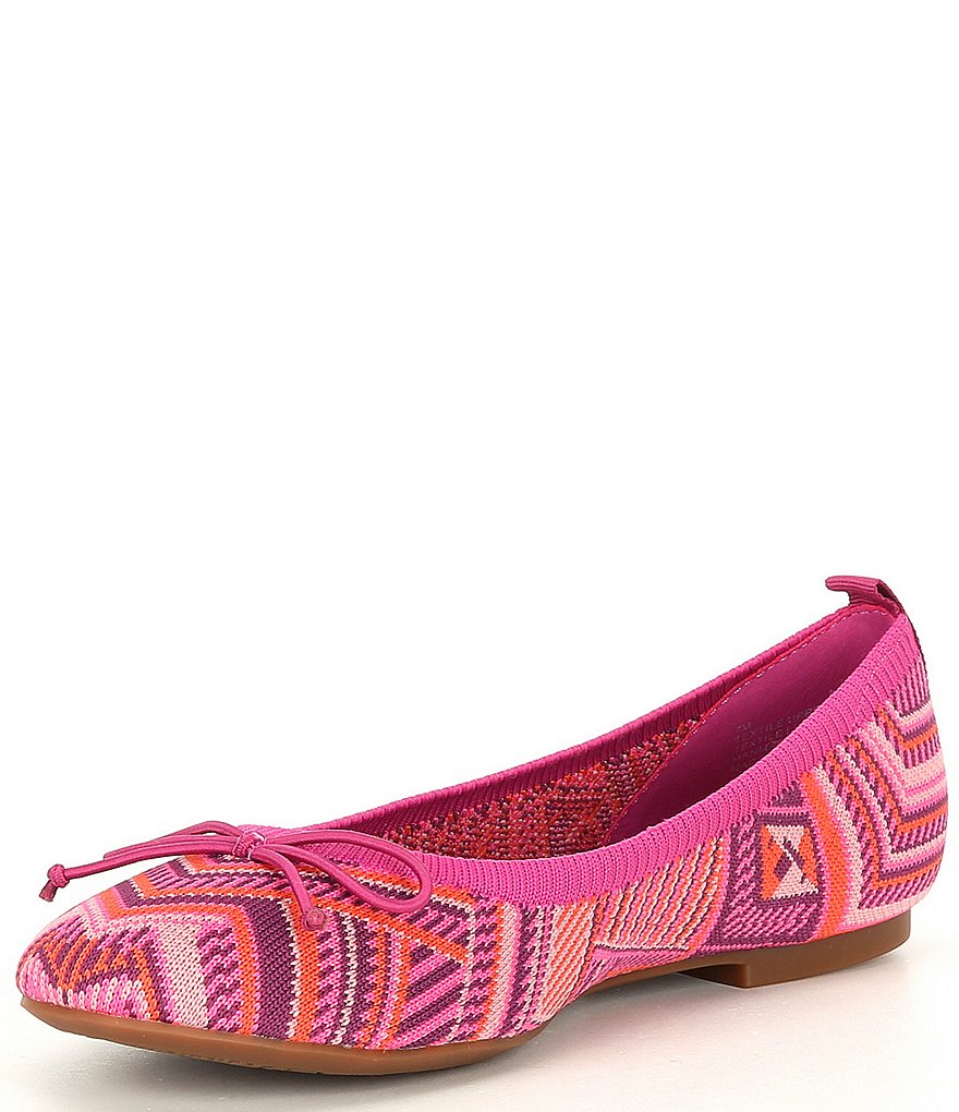 GB Bigg-Starr-A Tribal Print Flyknit Washable Ballet Flats