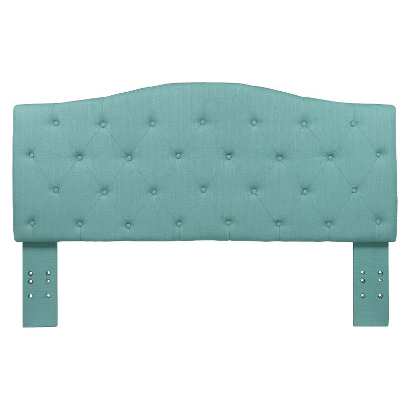 Delphi Button Tufted Adjustable Linen Full/Queen Headboard Blue - miBasics