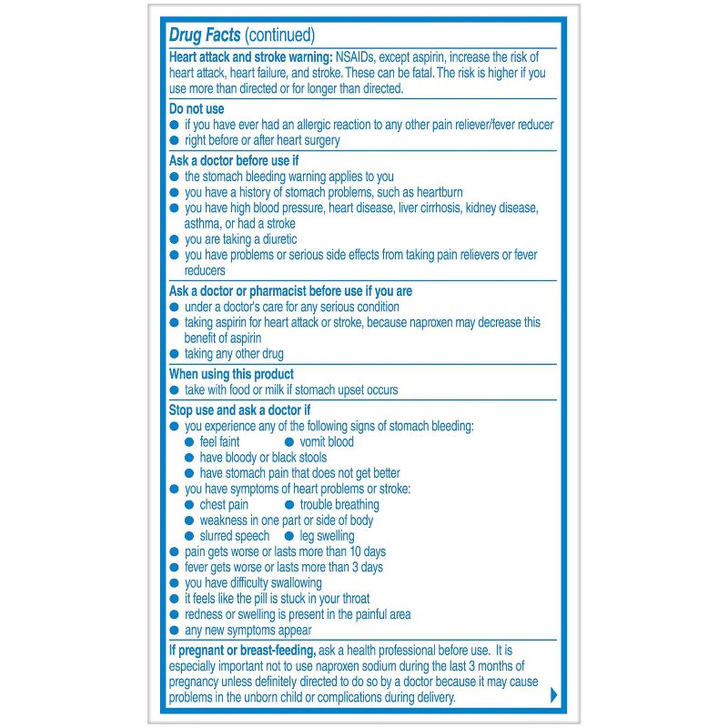 Aleve Naproxen Sodium Back and Muscle Pain Tablet (NSAID) - 90ct
