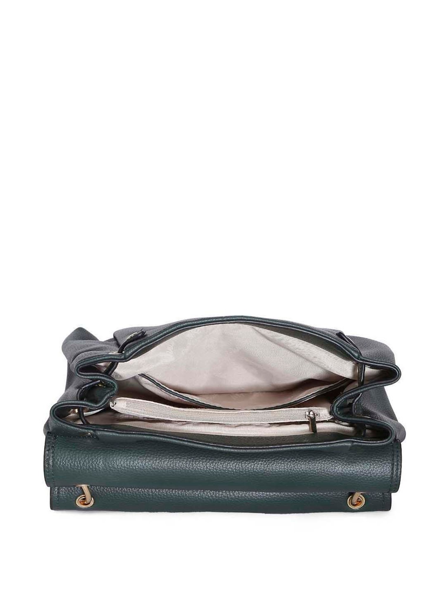 Marina Galanti Green Solid Medium Satchel Handbag
