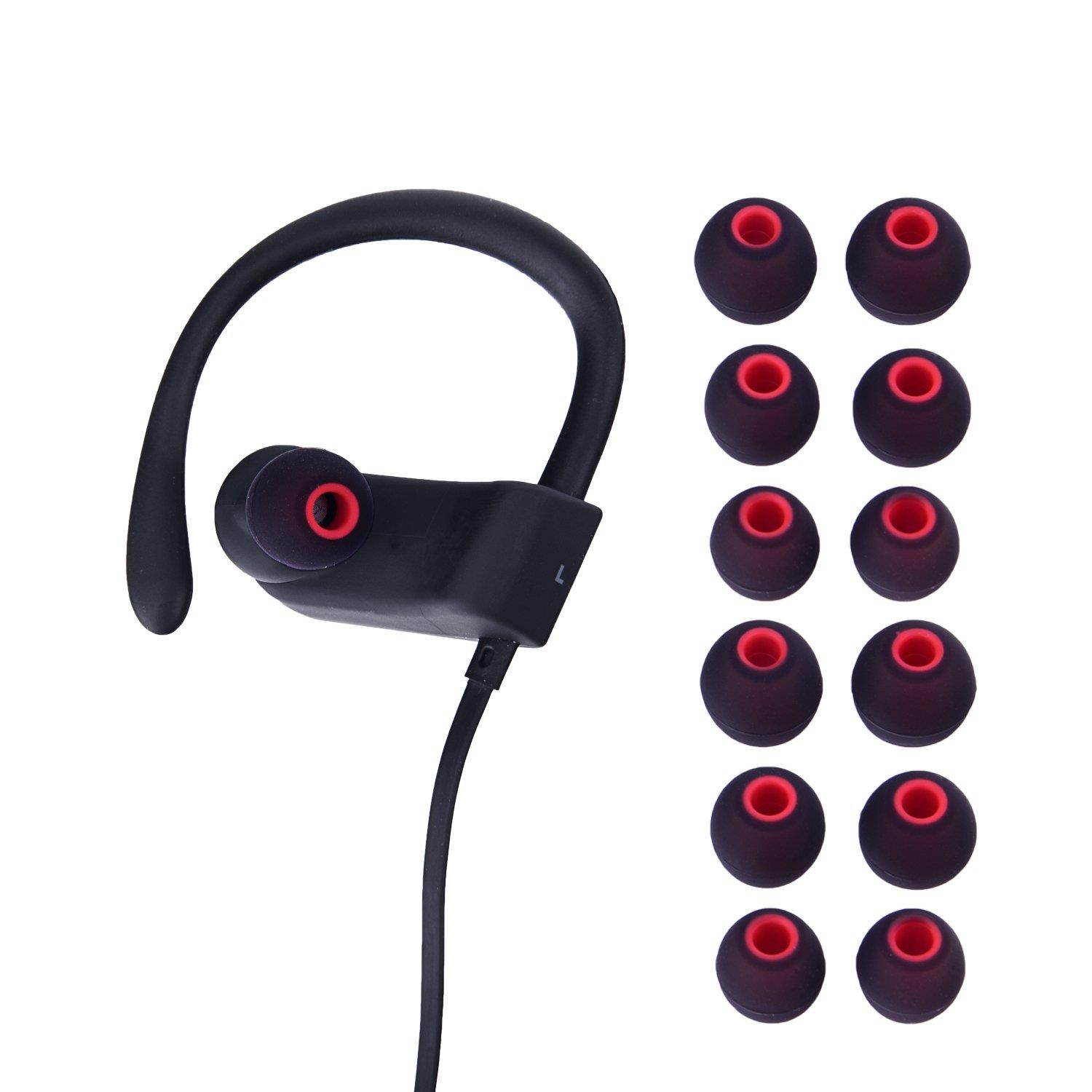 Sunmns 6 Pairs Silicone Eartips Eargels Earpads Ear Tips Gels Bud Compatible for Senso, Zeus, Otium, Hussar Sport Bluetooth Headphones