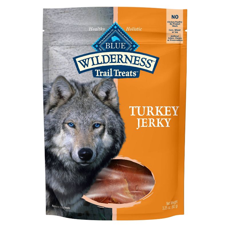Blue Buffalo Wilderness 100% Grain-Free Turkey and Chicken Jerky Dog Treats - 3.25oz