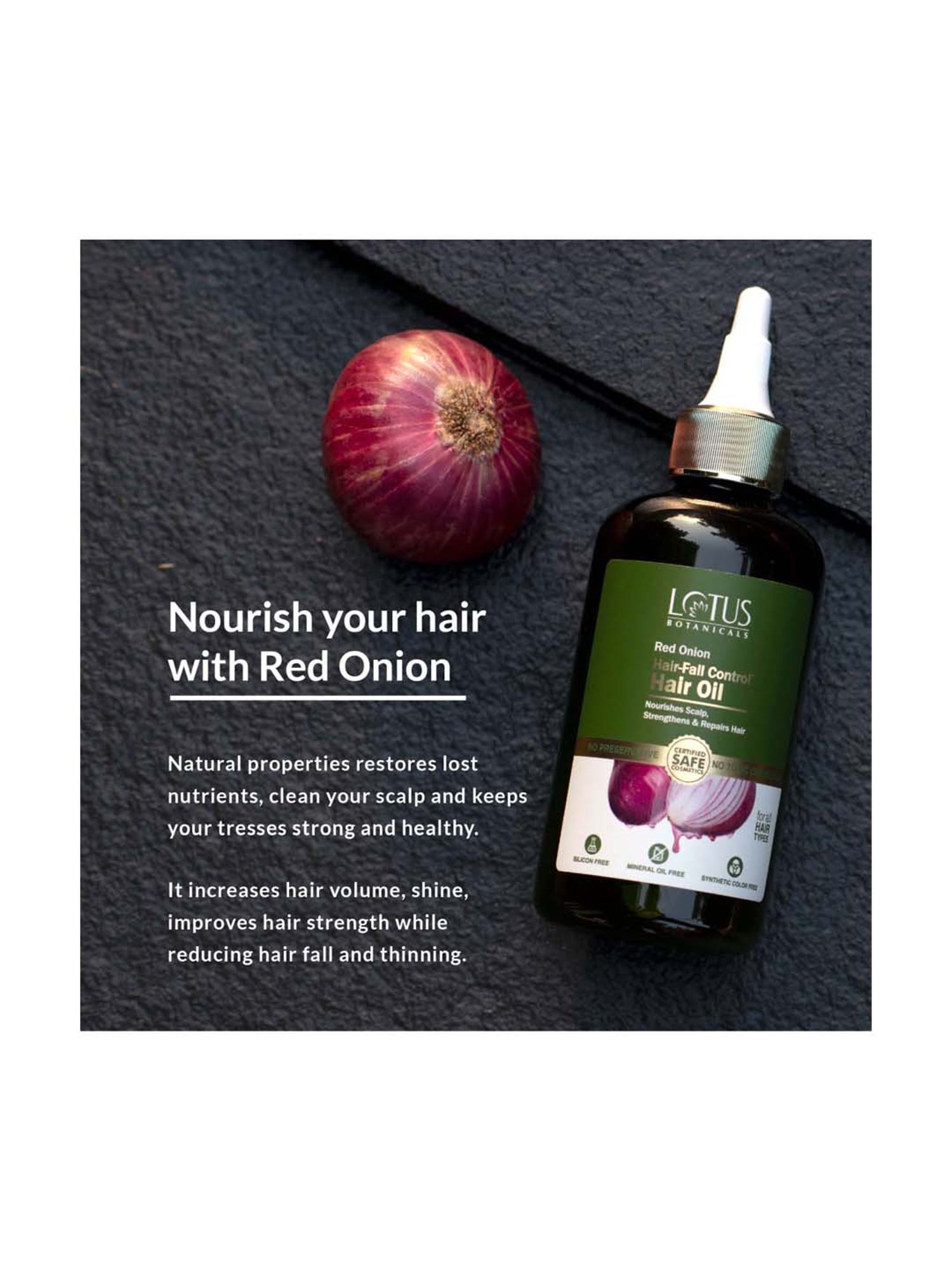Lotus Botanical Red Onion Hair Fall Control Hair Oil - 200 ml