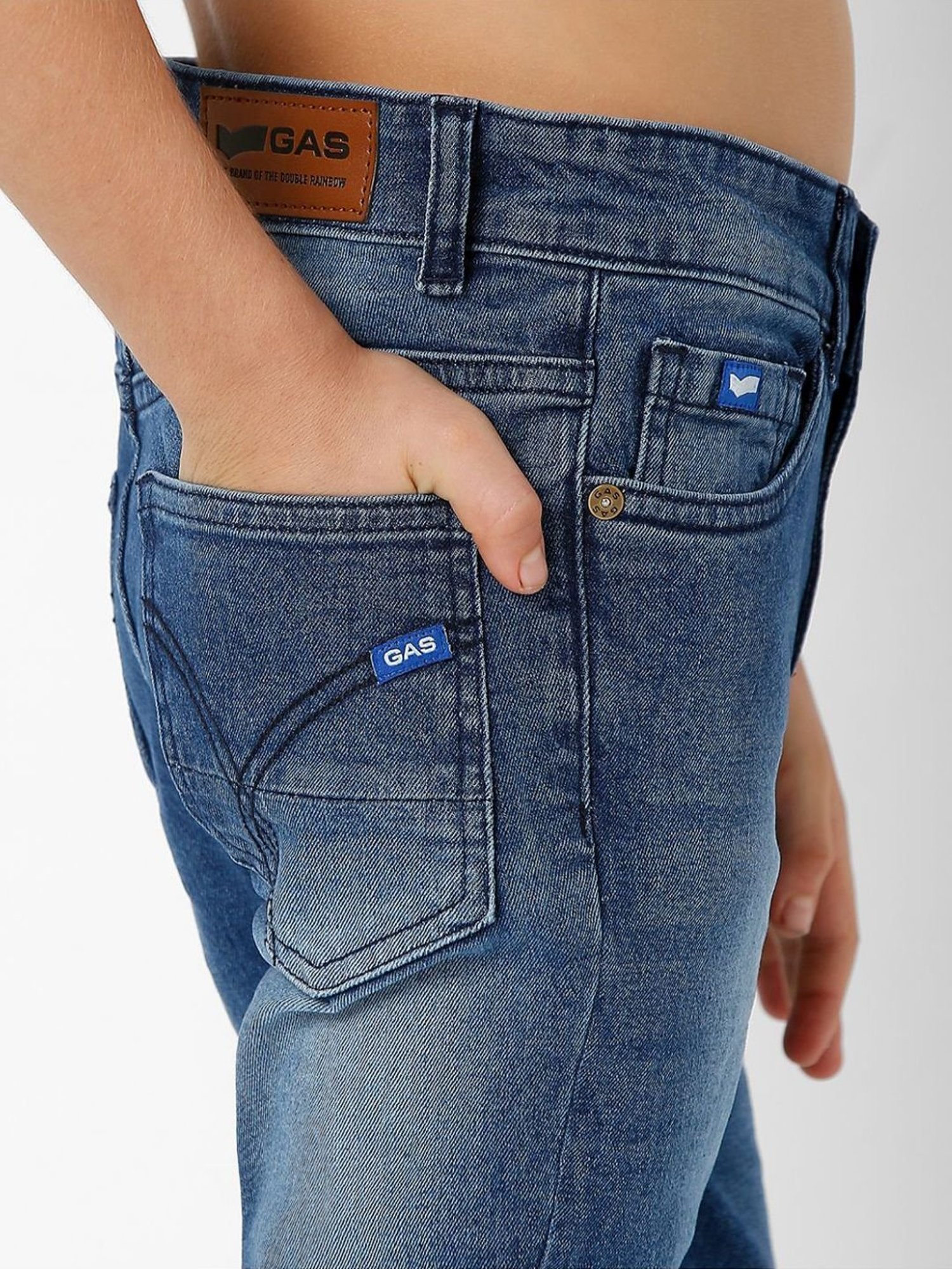 Gas Boys Blue Slim Fit Jeans