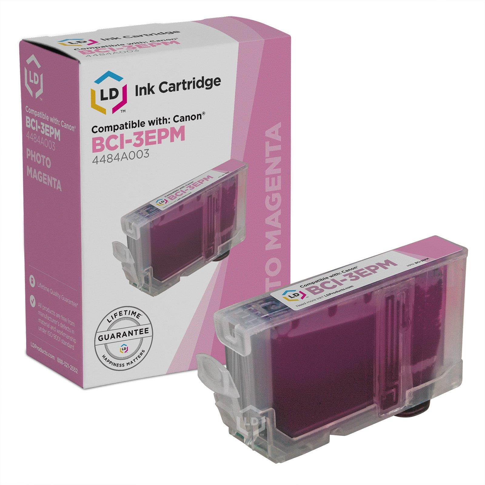 LD &copy; Compatible Replacement for Canon BCI3ePM Photo Magenta Inkjet Cartridge for use in Canon BJC, FAX, i Series, Multipass, PIXMA , and S Series Printers