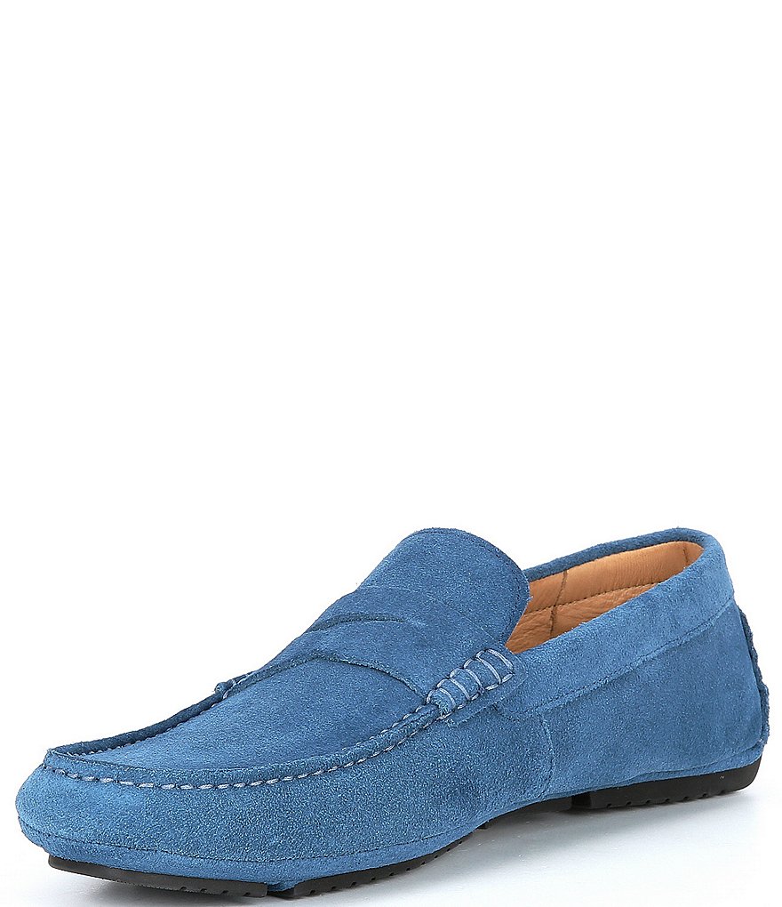 Flag LTD. Men's Morgan Suede Leather Penny Loafer Moccasins