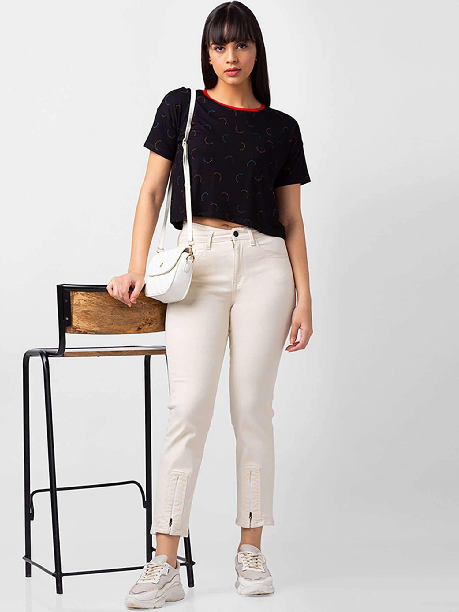 Spykar Black Printed Top