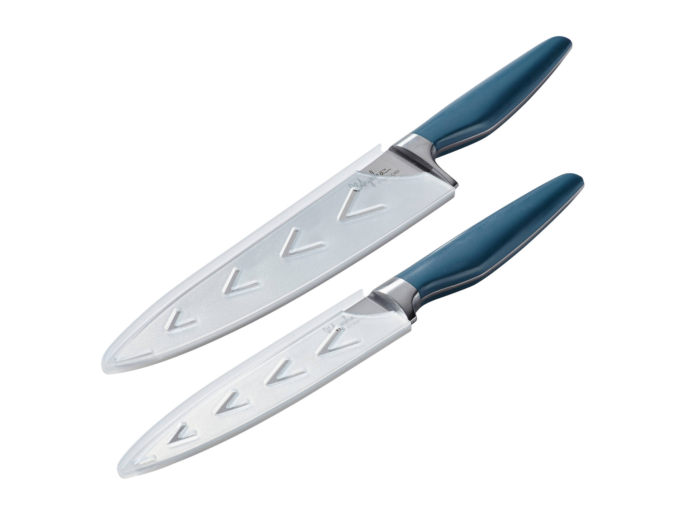 Ayesha Curry 46937 Home Collection Japanese Steel Cooking Knife Set, Twilight Teal, 2-Piece