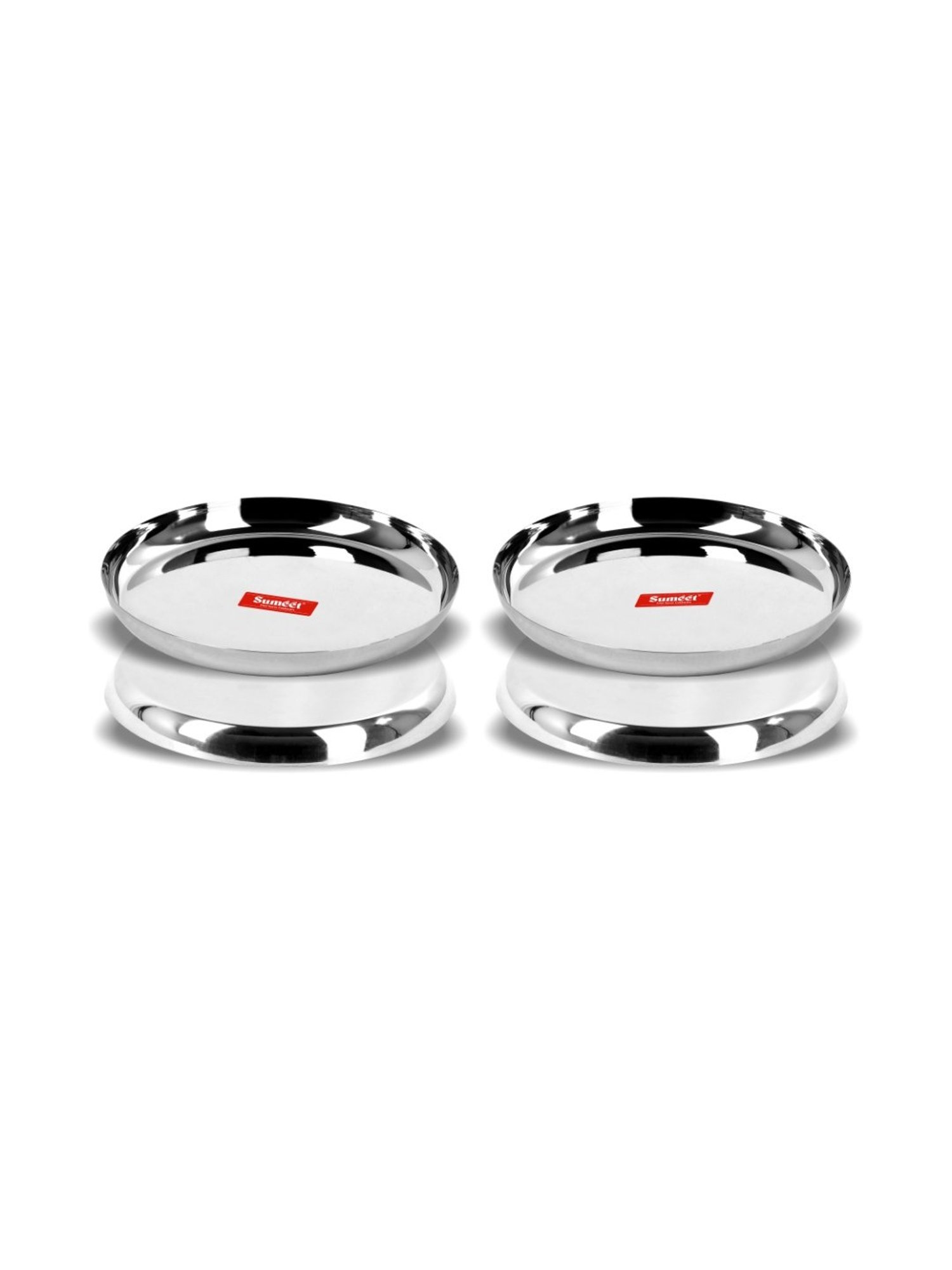 Pure Home and Living Transparent Glass Textured Dinner Plates