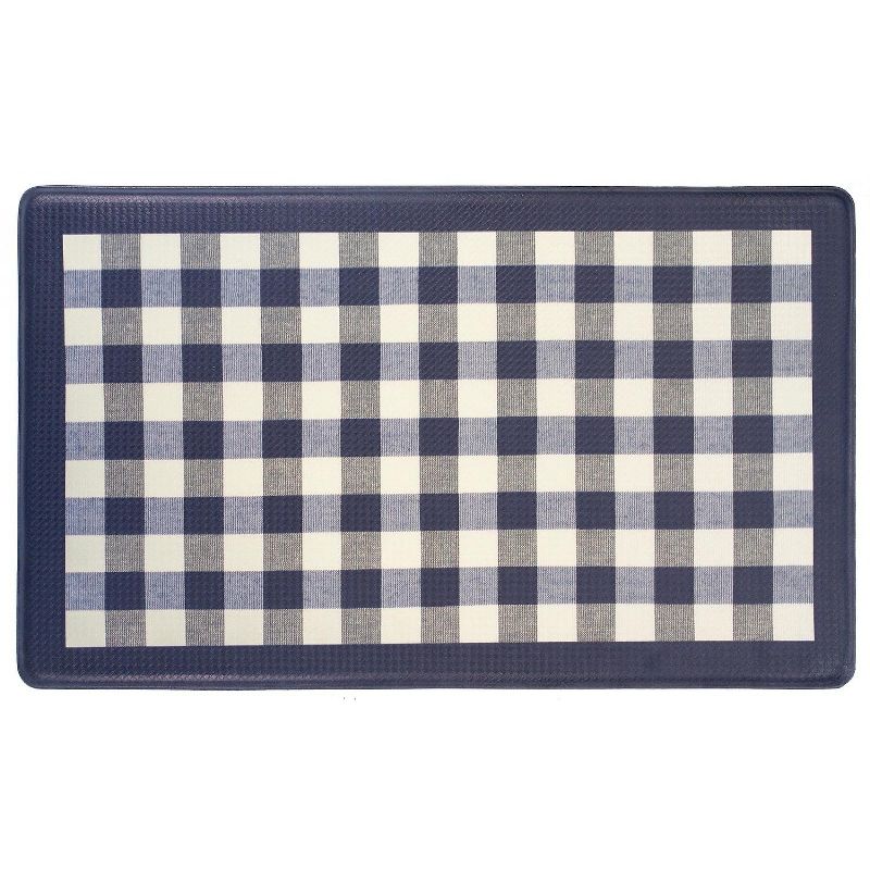 1'4"x2'4" Rectangle Indoor and Outdoor Polyurethane Floor Mat Black - PiccoCasa