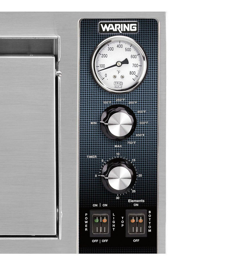 Waring Commercial Heavy-Duty Double-Deck Countertop Electric Pizza Oven - Dual Chambers