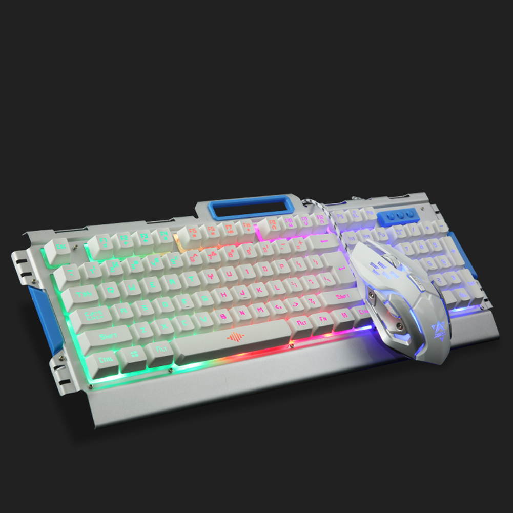 UrChoiceLtd&reg; 2017 New K-33 Wired LED Backlit Multimedia Ergonomic Usb Gaming Keyboard Metal Waterproof + Wired 1200DPI / 1600DPI / 2400DPI / 3200DPI Backlit Optical Usb Gaming Mouse Sets For Computer