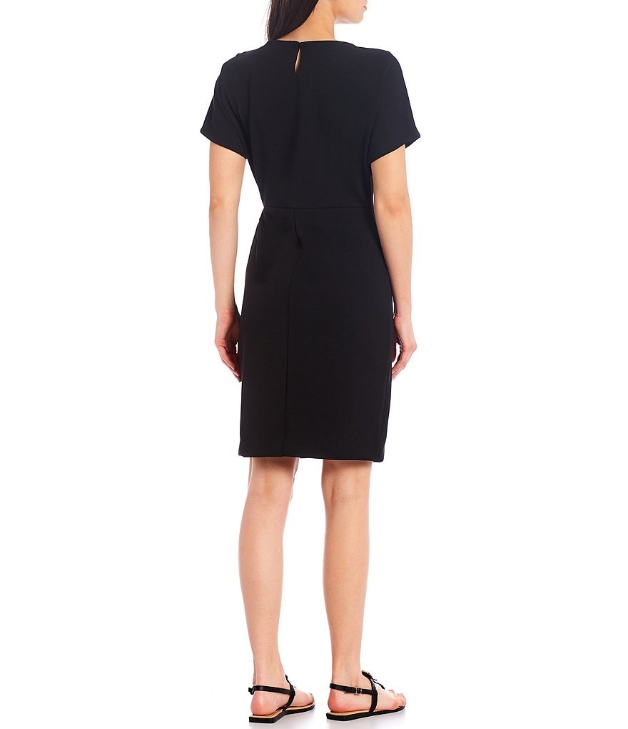 Gibson & Latimer Knot Front Short Sleeve Knit Dress