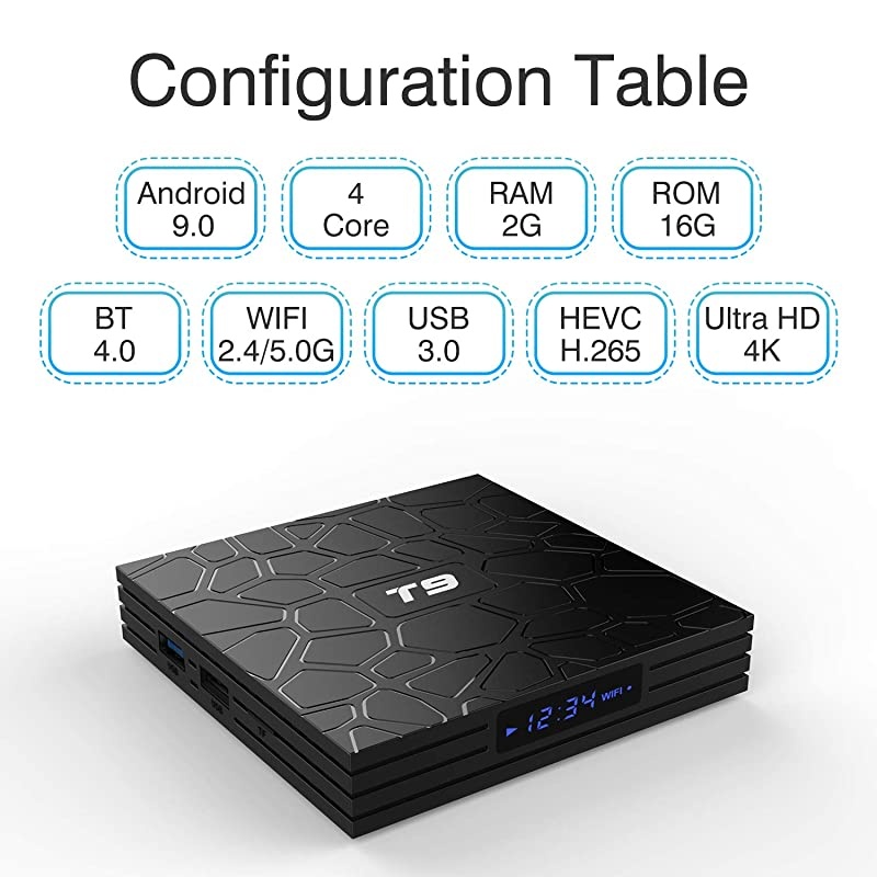 Android TV Box  Android 90 TV Box 2GB RAM 16GB ROM with RK3318 Quadcore BT40 Support Dual WiFi 24G+50G 3D 4K Smart TV Box