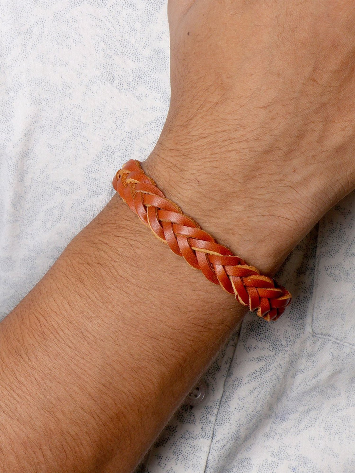 Joker & Witch Jack Braided Tan Men's Bracelet