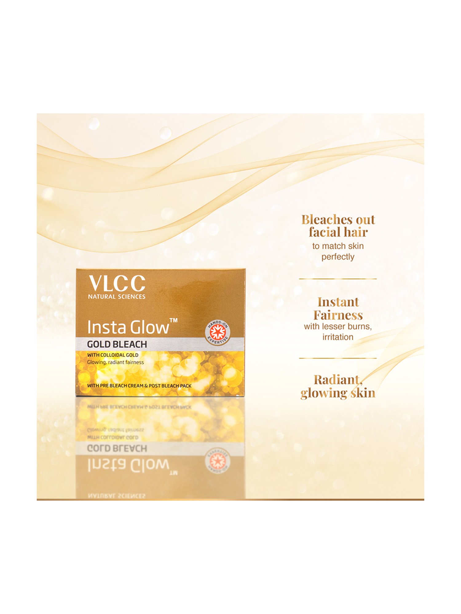 VLCC Papaya Fruit Facial Kit & Insta Glow Gold Bleach Combo