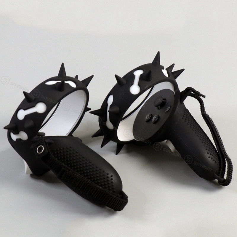 Silicone Protective Shell Case For Oculus Quest 2 VR Helmet Protective Front Cover Anti-Scratches With Touch Controller Cover