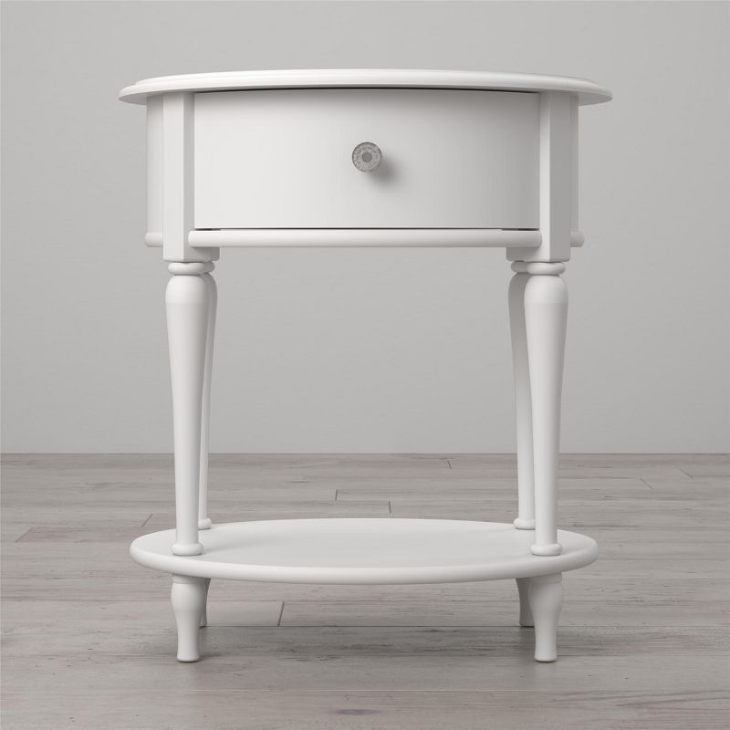 Rowan Valley Laren Oval Nightstand, White