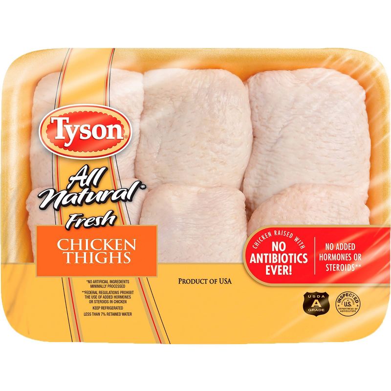 Tyson Bone-In Chicken Thighs - 1.58-2.69 lbs - price per lb