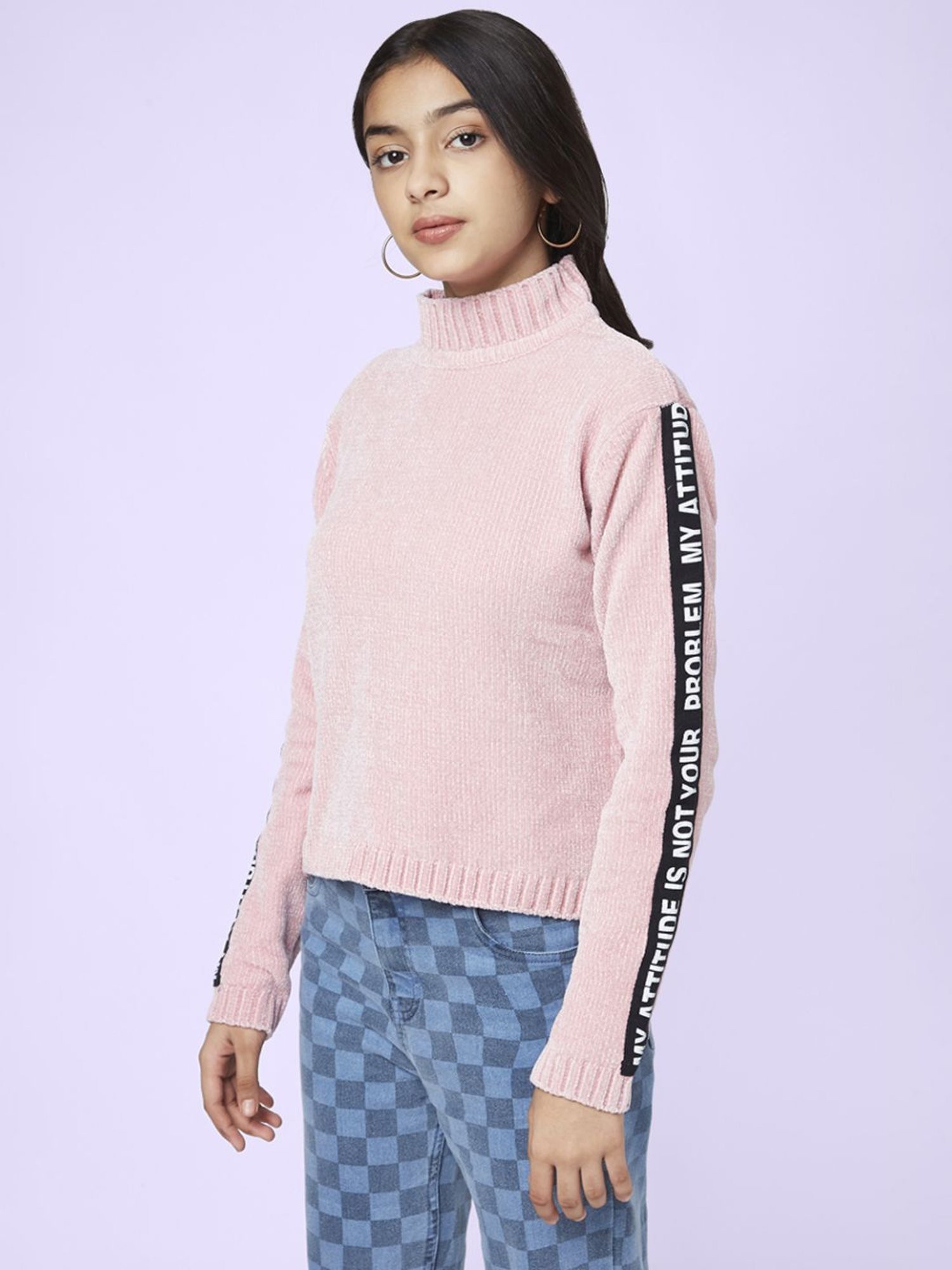 Coolsters by Pantaloons Kids Pink Printed Full Sleeves Sweater