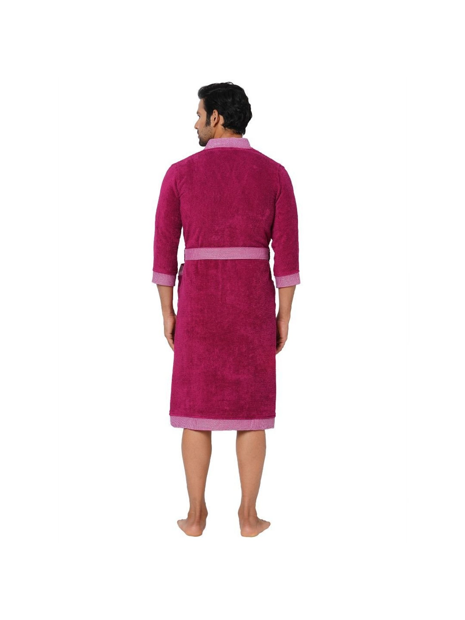 Spaces Hygro Solid Dark Violet Cotton Bathrobes