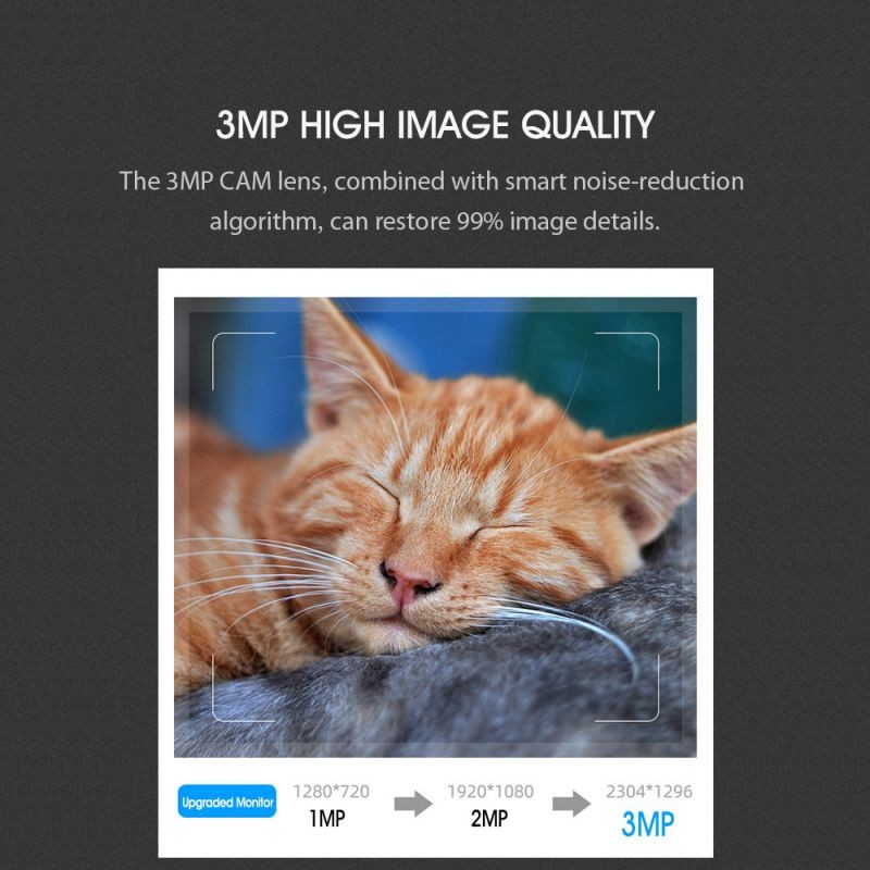 Global Version Xiaomi IMILAB A1 Baby Monitor IP Camera 360&deg; Panoramic Wireless Smart Security Camera AI Motion Detection Night Vision H.256 Full Color Home Security Device CMSXJ19E