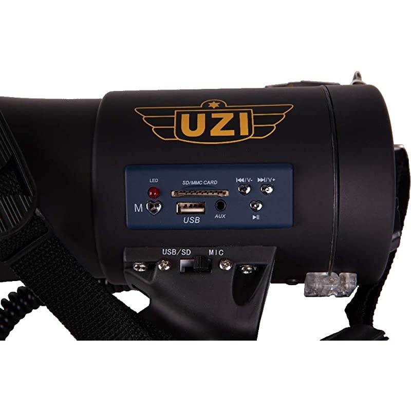 High Power Loud Megaphone with Siren, Bullhorn, Rechargeable Battery, Portable Loud Speaker with Adjustable Volume Control, Great for Outdoor Activities and Coaching Football, Baseball, Hockey