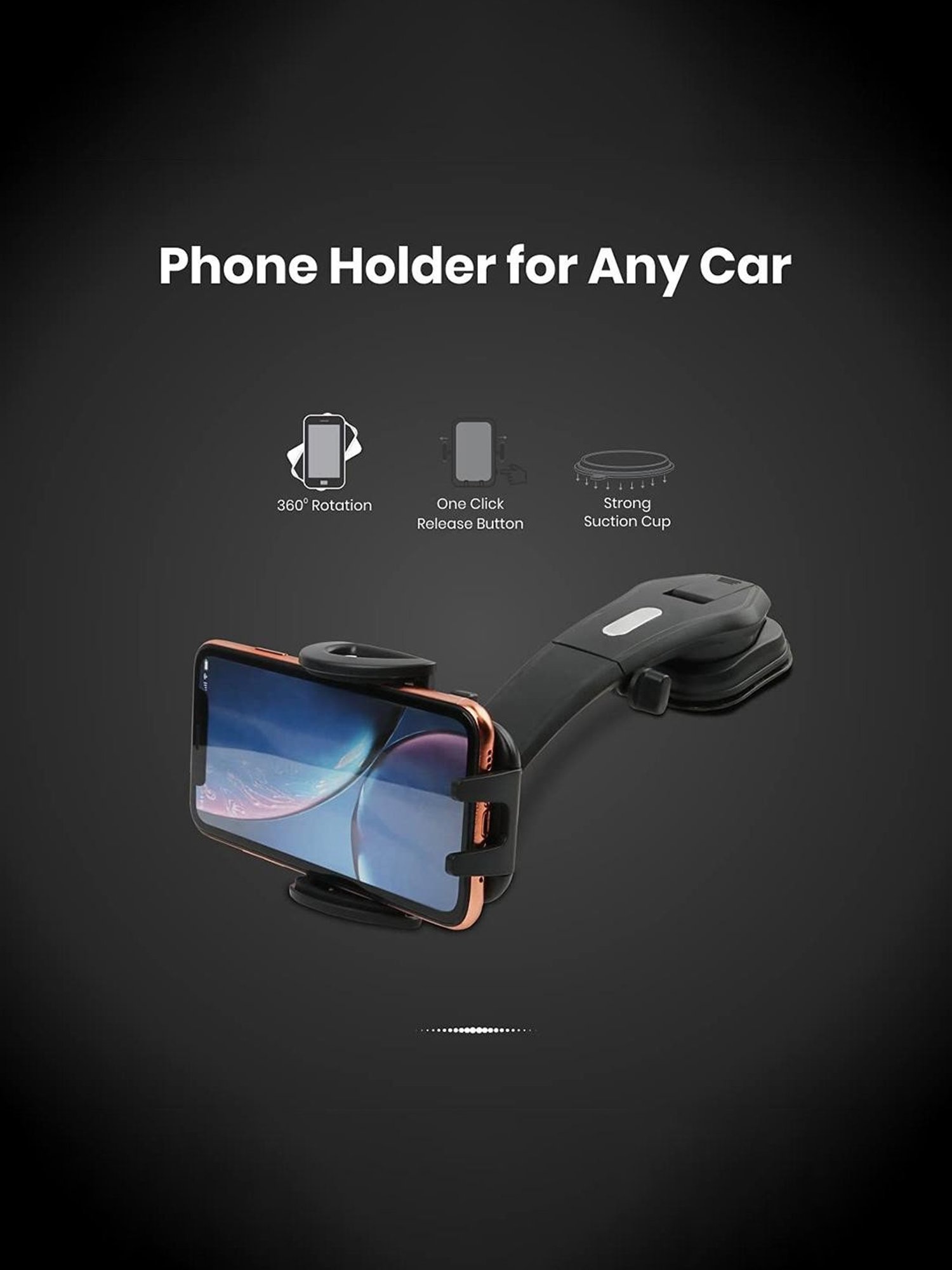 GRIPP Magic Stand Compatible for All Mobile Phones Devices (Black)