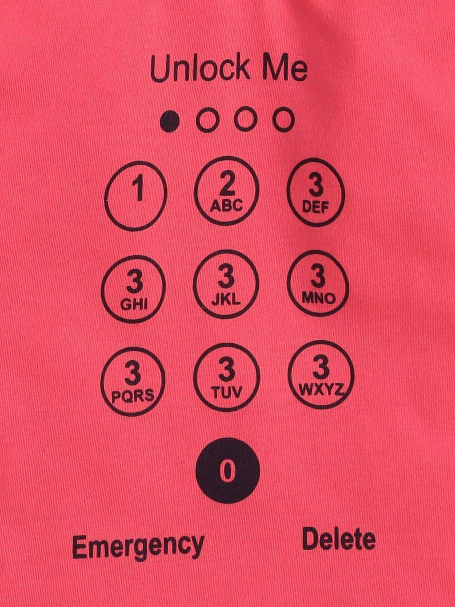 Fourfolds Unisex Pink Printed T-Shirt