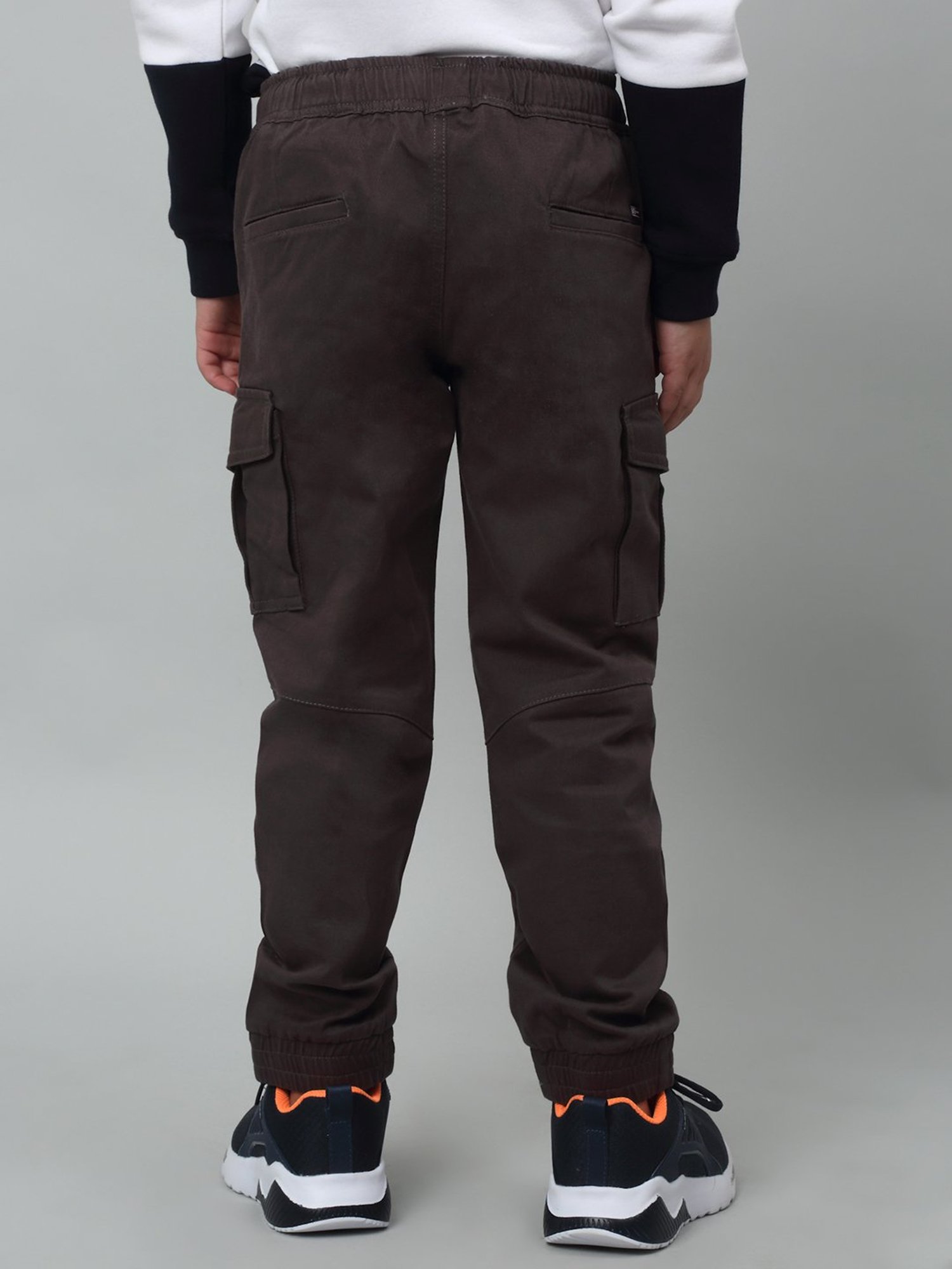 Cantabil Boys Dark Grey Solid Joggers