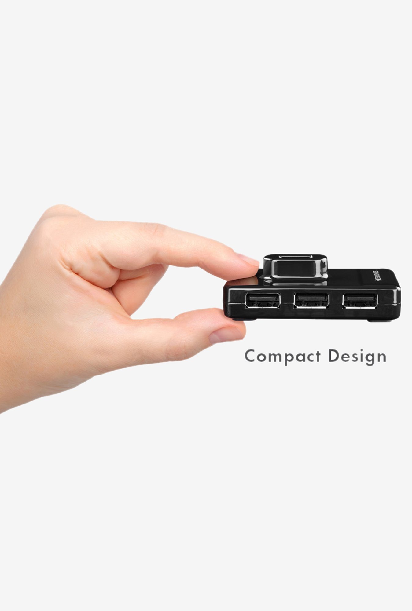 Zebronics ZEB-100HB High Speed 2.0 4 Port USB Hub (Black)