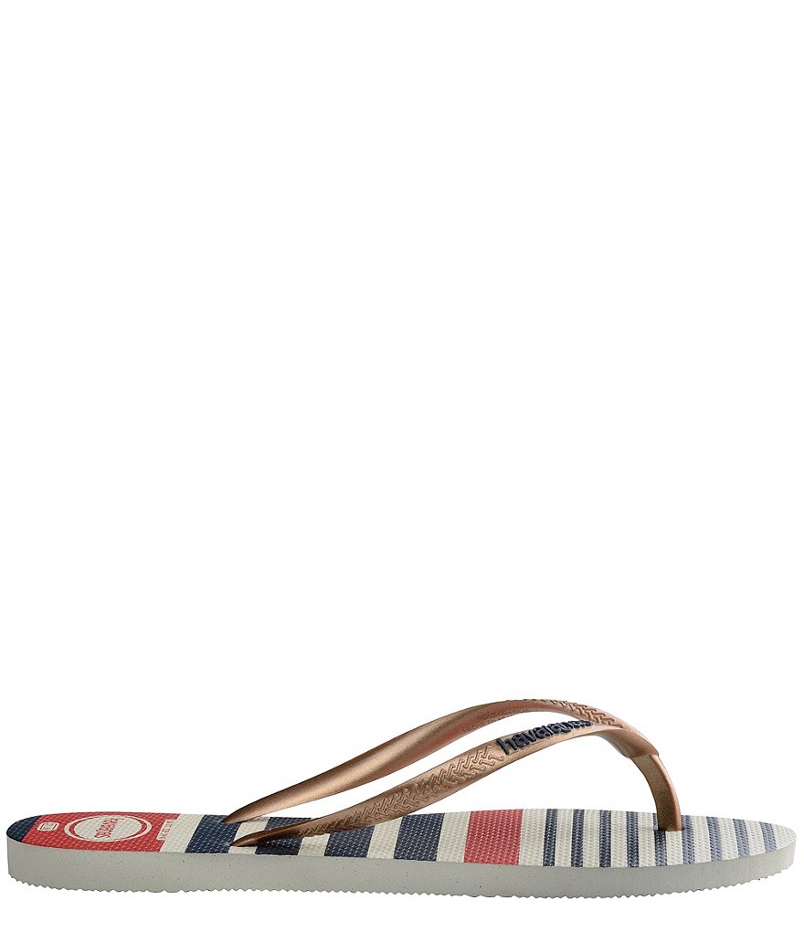 Havaianas Women's Slim Nautical Striped Flip Flops