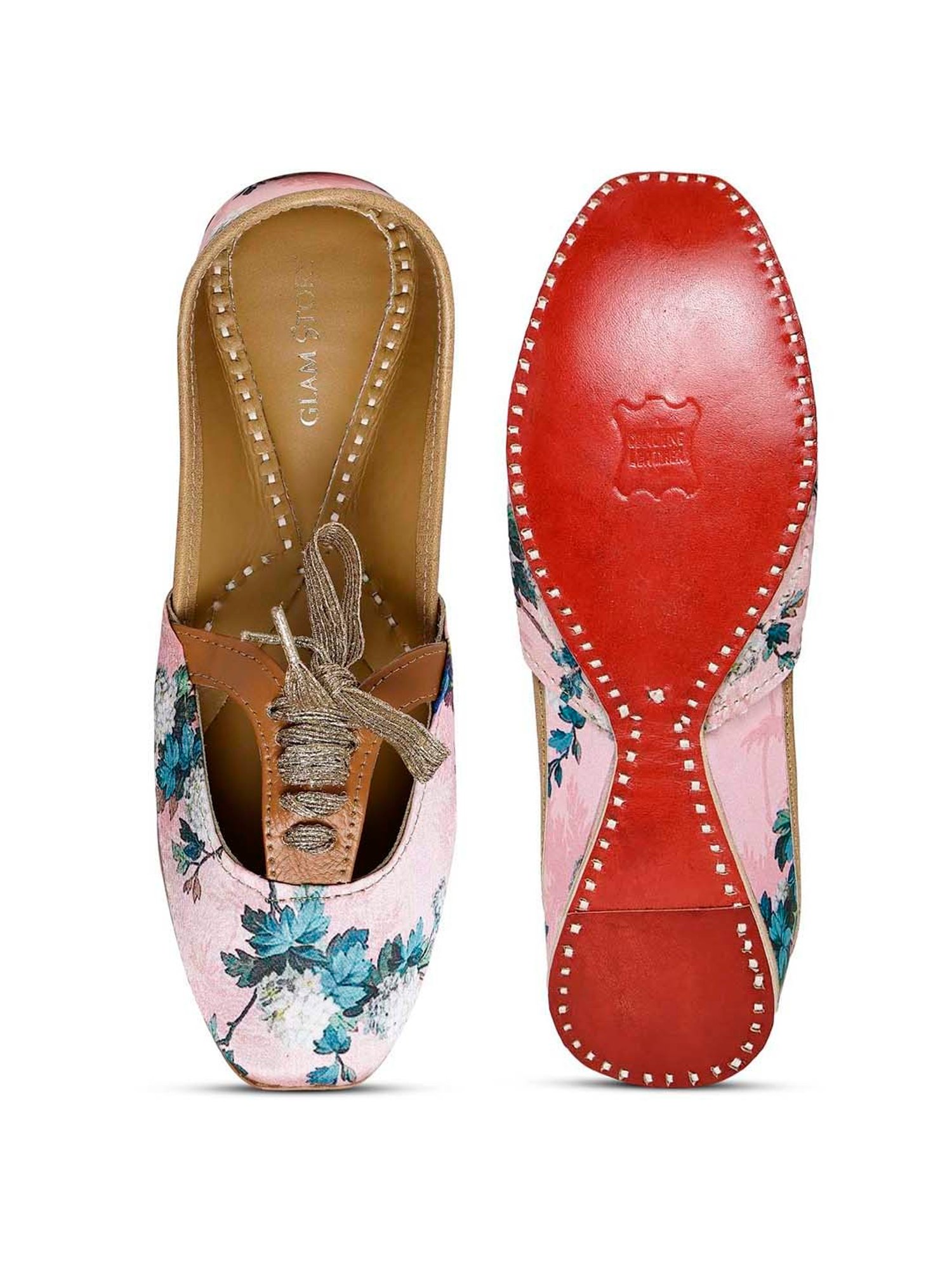 Glam Story Women's Pink Ethnic Juttis
