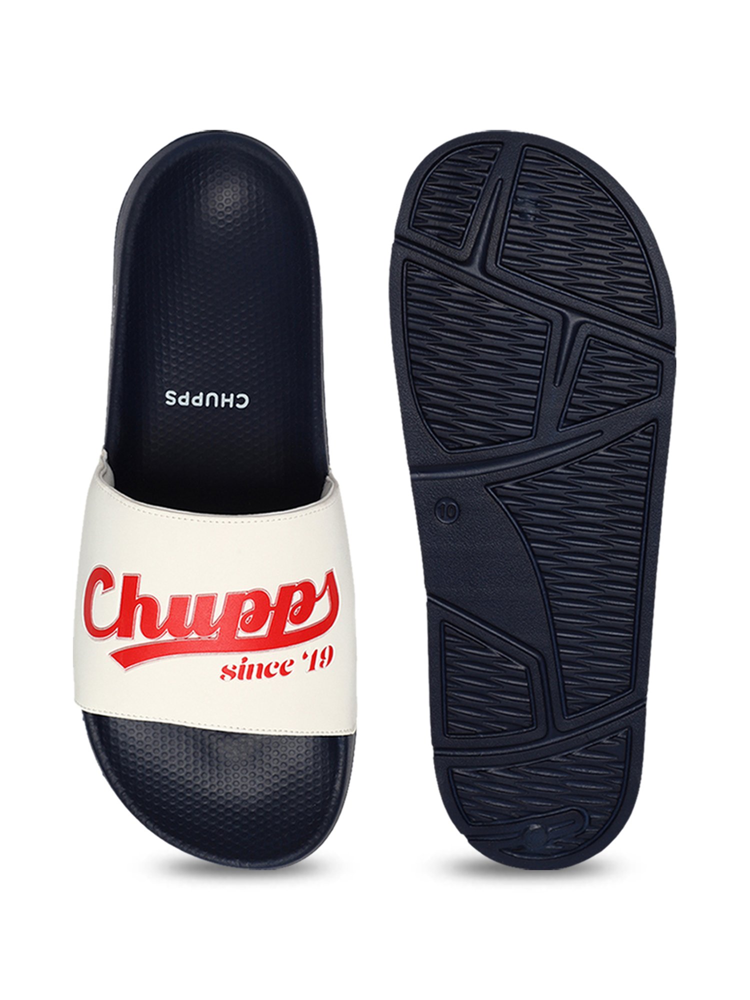 Chupps Men's Retro ErgoX Plus Off White Slides