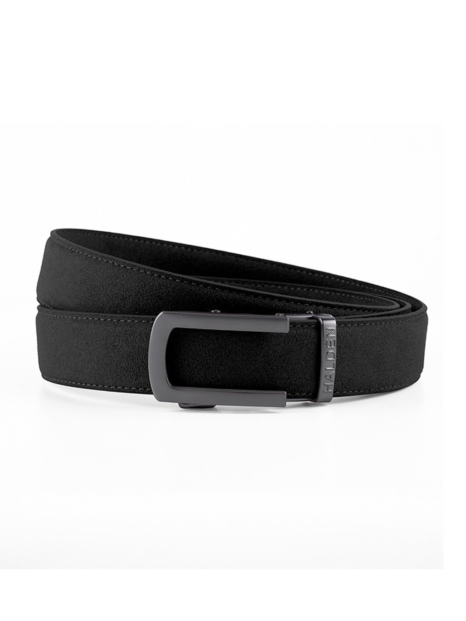 Halden Black  Formal Belt With Classic Black Matt Buckle