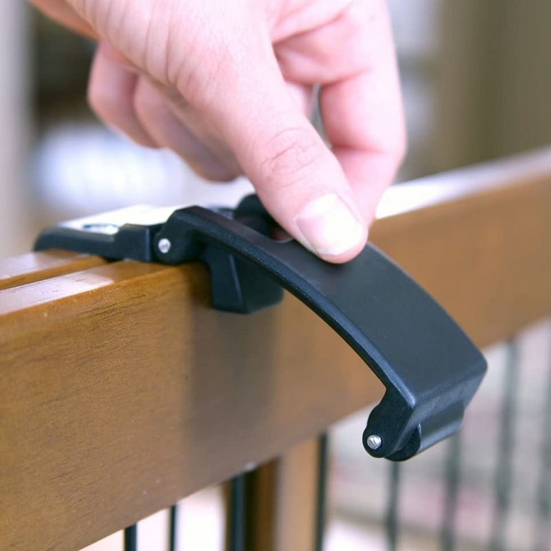 Carlson Pet Products 20 Inch Tall Adjustable Freestanding Home Indoor Pet/Baby Gate to Expands Up to 70 Inches Wide, Wood