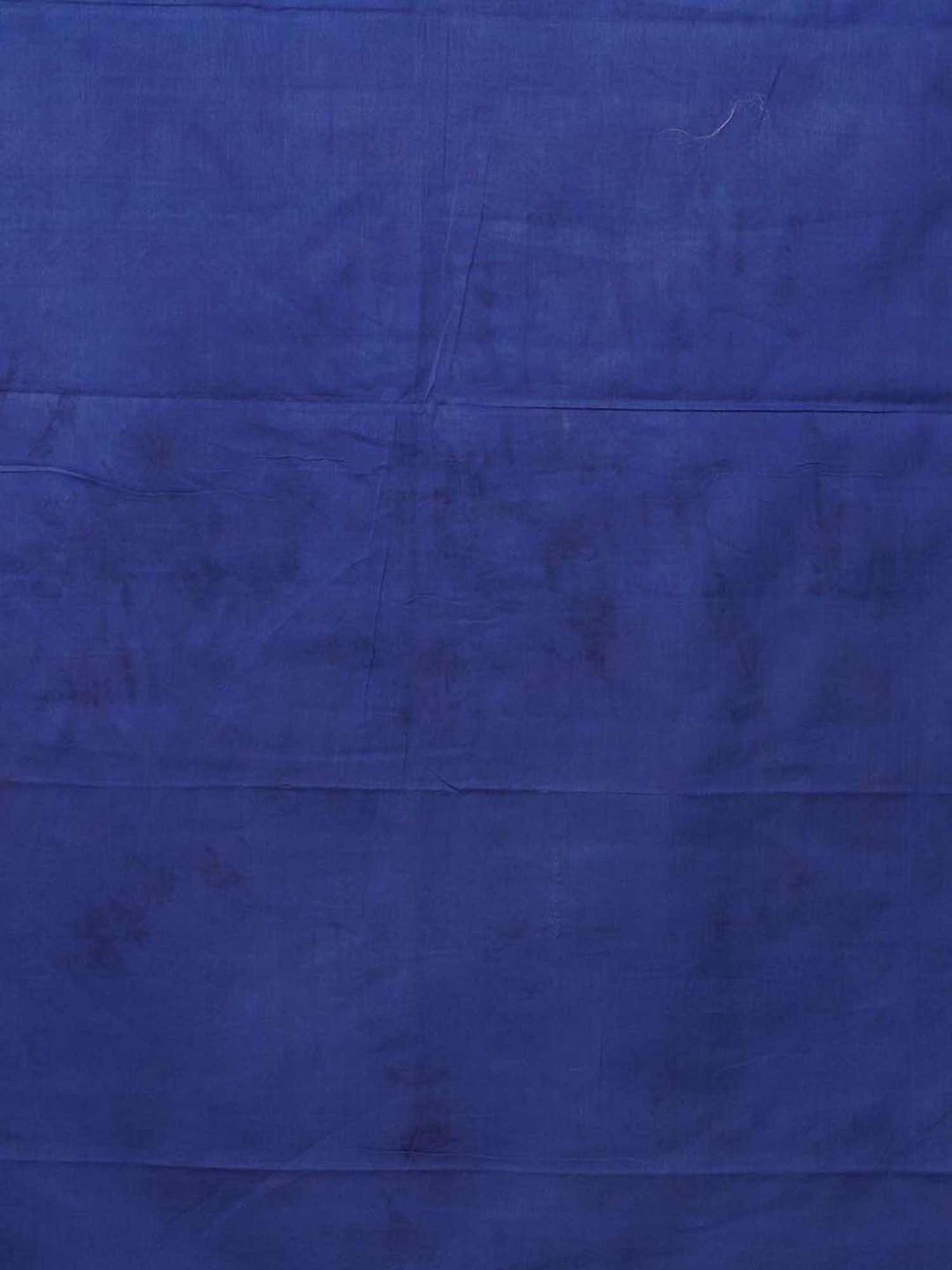 Unnati Silks Blue & Black Cotton Printed Saree With Unstitched Blouse