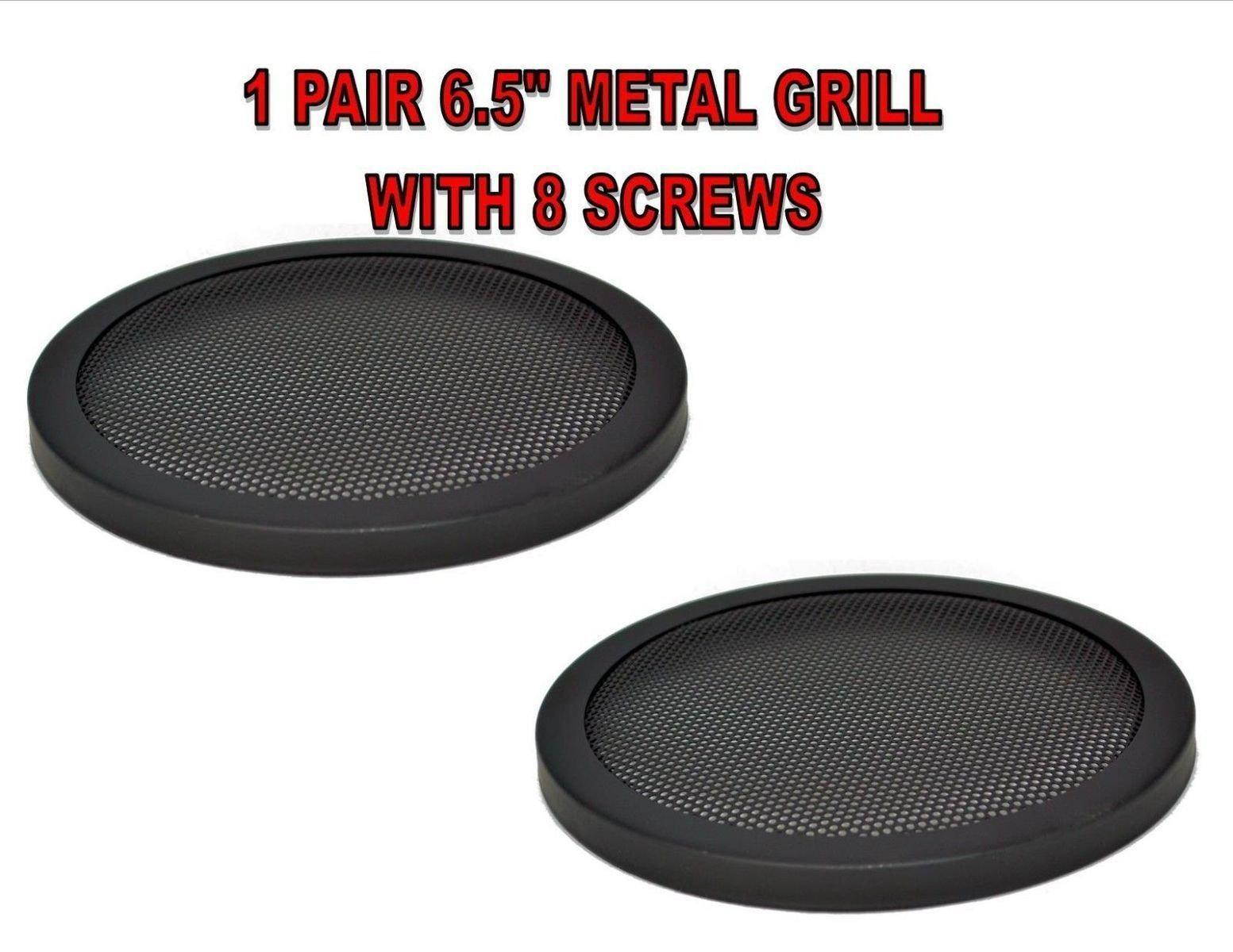 1 pair 6.5" inch car speaker woofer steel mesh grills with speed clips and screws protect your speakers