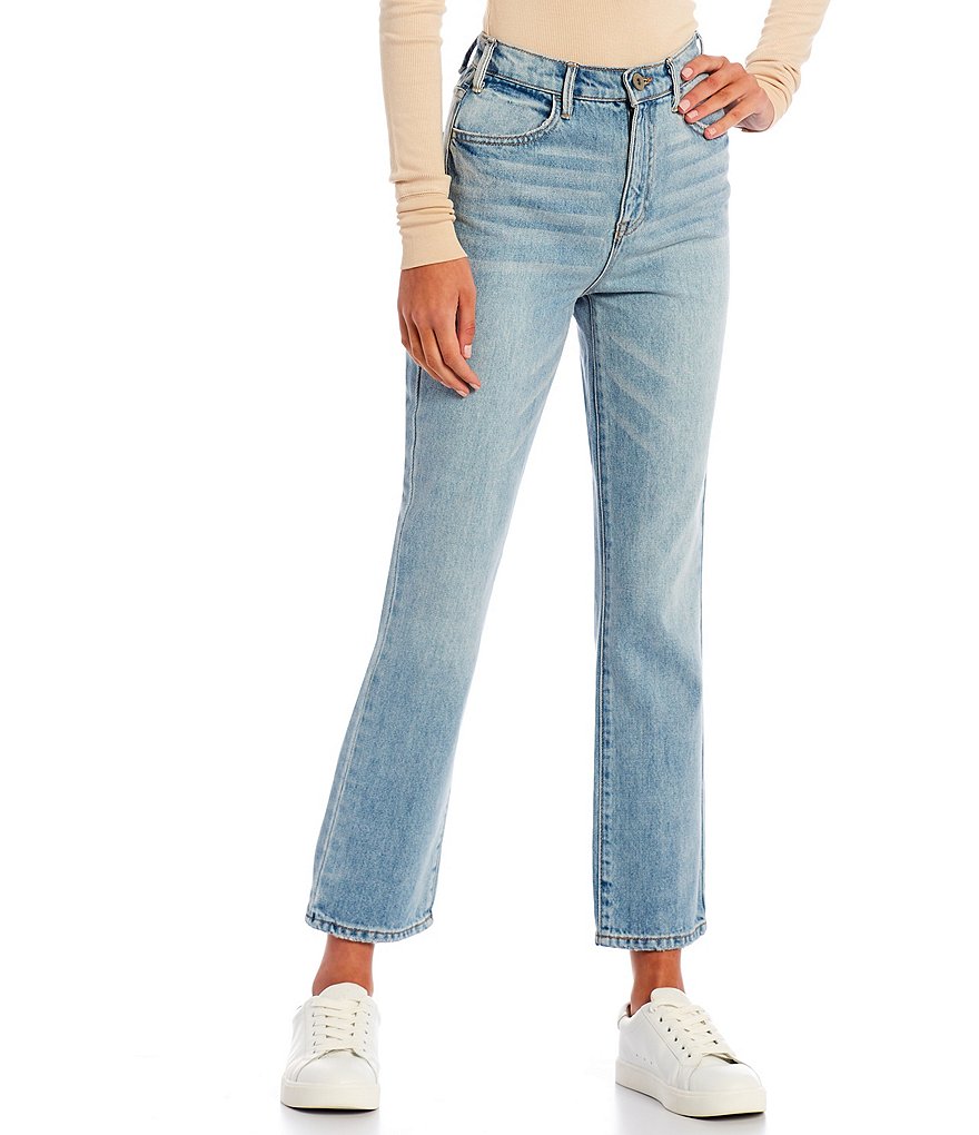 Every Ankle Crop Front Zipper Straight Leg Jeans