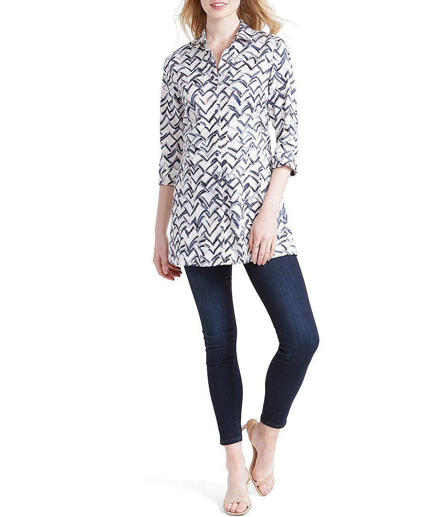 NIC + ZOE Lookout Ultra Stretch Cotton Blend 3/4 Sleeve Shirt