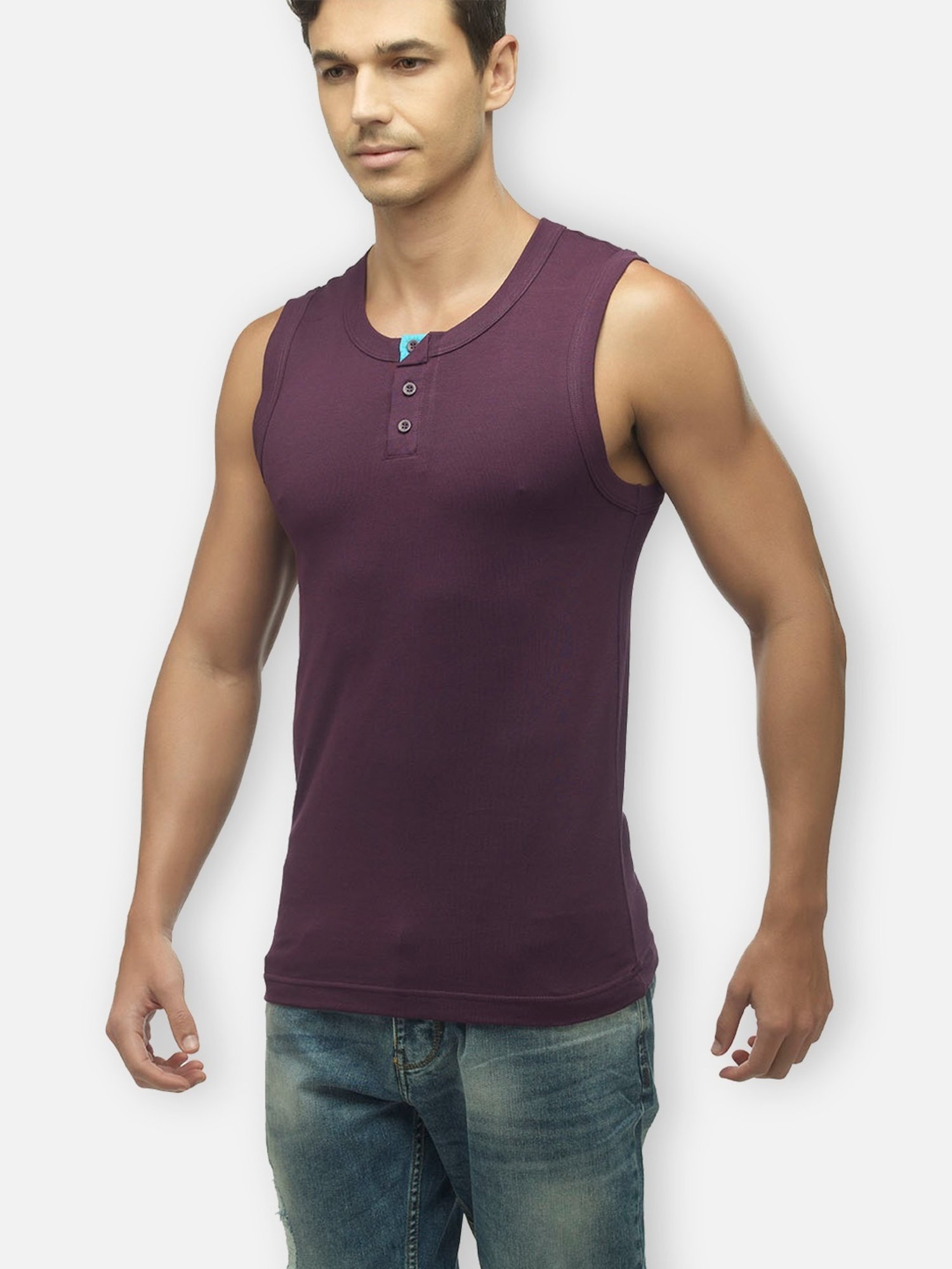 Zoiro Purple Regular Fit Vest