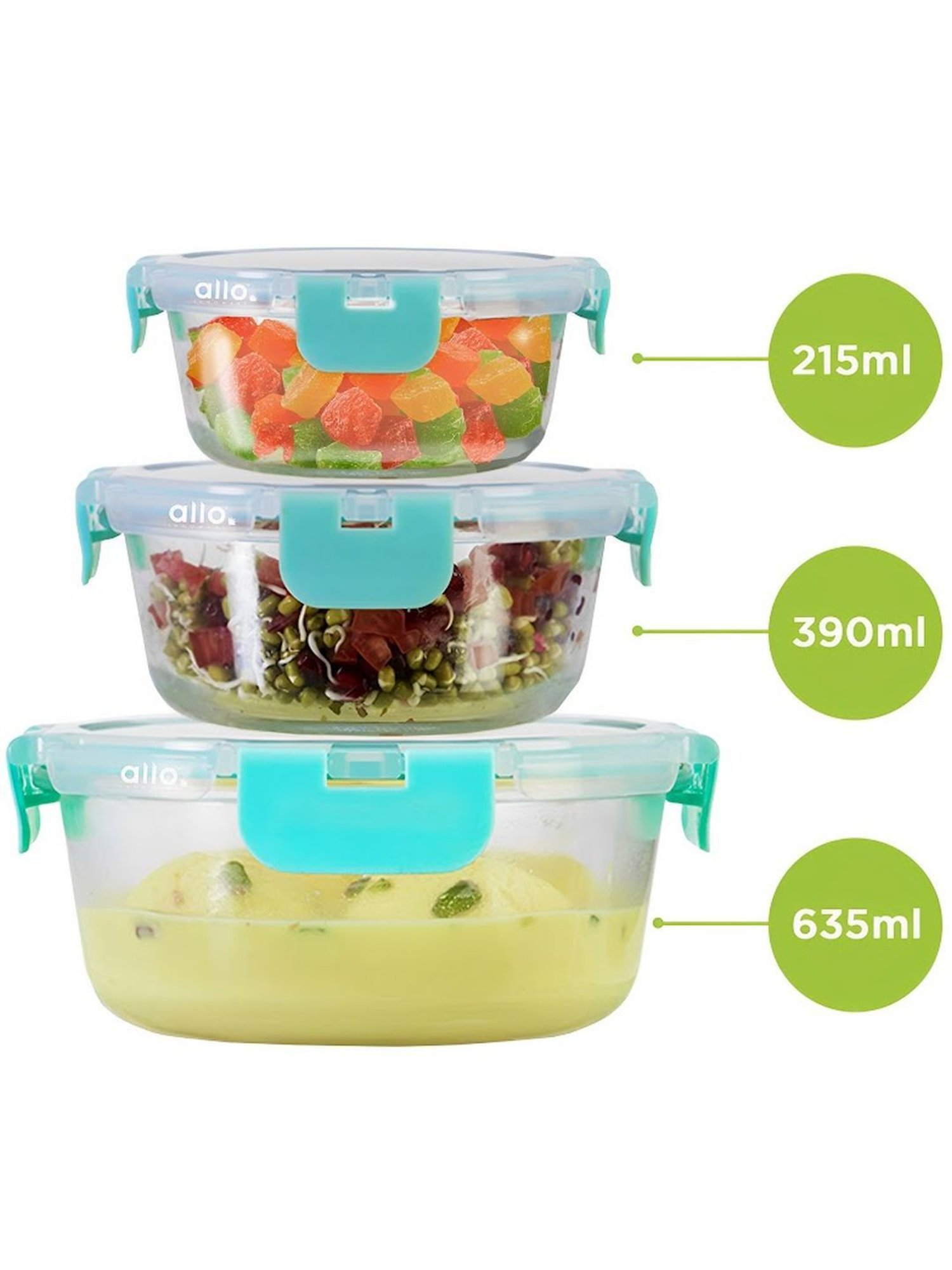 Borosilicate Glass Containers with Lids Microwave Safe Container for Glass Food Storage Containers