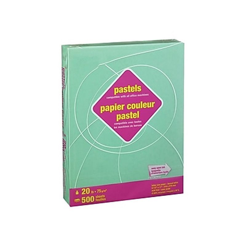 MyOfficeInnovations Pastel Colored Copy Paper 8 1/2" x 11" Green 500/Ream (14781) 490936