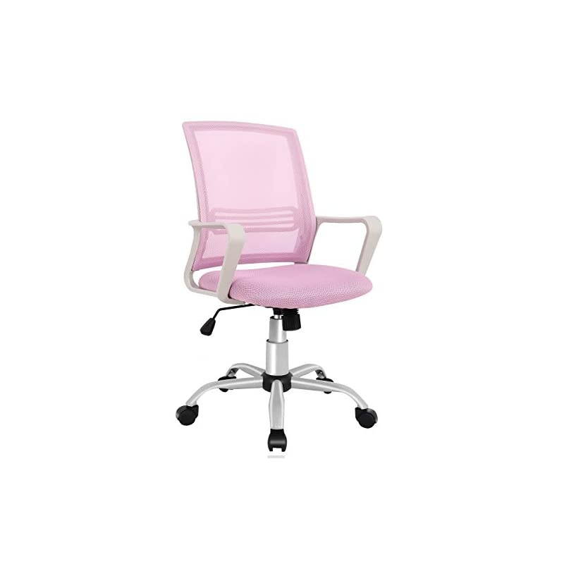 Chair, Mid Back Mesh Computer Swivel Desk Task Chair, Ergonomic Executive Chair with Armrests