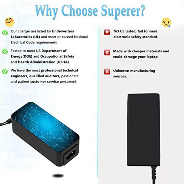 45W School Chromebook USB-C Charger Fit for Lenovo Chromebook C330 300e 100e 500e N23 Yoga, ThinkPad T480 T480s T580 T580s, 100e 300e Chromebook 2nd Gen MTK AST Laptop AC Adapter Power Supply Cord