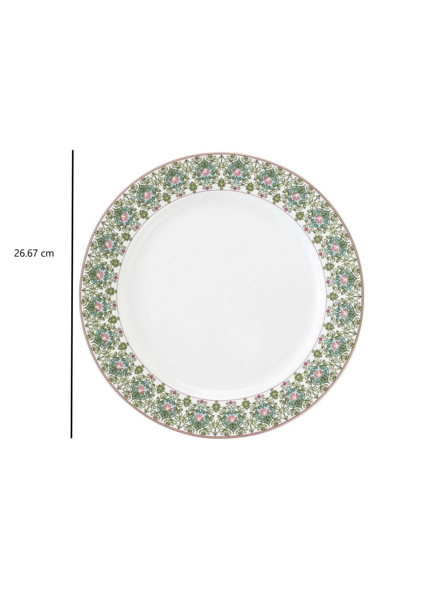 Pure Home and Living Transparent Glass Textured Dinner Plates