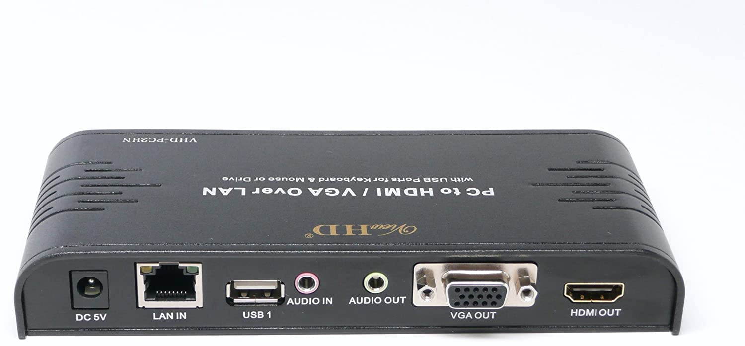 ViewHD PC to TV Video Converter (ViewHD Ethernet/CAT to HDMI/VGA Converter) | VHD-PC2HN